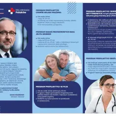 Programy profilaktyczne dla zdrowia Polaków: badania przesiewowe raka jelita grubego, choroby układu krążenia, POCHP, gruźlicy i 40 Plus.